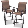 Set of 2 Swivel Barstools w/ 360 Rotation, All-Weather Mesh