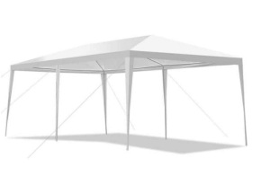 10 ft. x 20 ft. White Outdoor Party Wedding Canopy Gazebo Pavilion Event Tent, Appears New, Retail $154.21