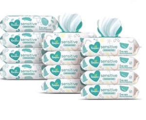 Pampers, Sensitive Water Based, Baby Wipes, 8 Pop Tops for Dispenser, New, retail- $ 25.59