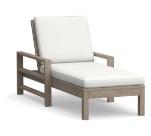 Pottery Barn, Single Chaise Cushion, Canvas White, Like New, Retail - $349