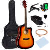 Full Size Beginner Acoustic Guitar Set with Case, Strap, Capo - 41in