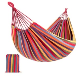 2-Person Brazilian-Style Double Hammock w/ Portable Carrying Bag, Appears New