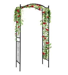 Steel Garden Arch Arbor Trellis for Climbing Plants - 92in, Appears New