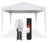 Outdoor Portable Pop Up Canopy Tent w/ Carrying Case, 10x10ft, White