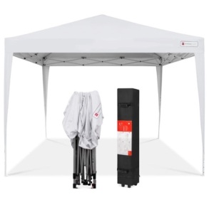 Outdoor Portable Pop Up Canopy Tent w/ Carrying Case, 10x10ft, White