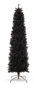 Black Artificial Pencil Holiday Christmas Tree, 6ft