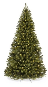 Pre-Lit Artificial Spruce Christmas Tree w/ Incandescent Lights, 6ft