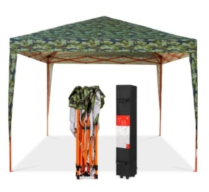 Outdoor Portable Pop Up Canopy Tent w/ Carrying Case, 10x10ft, Camo