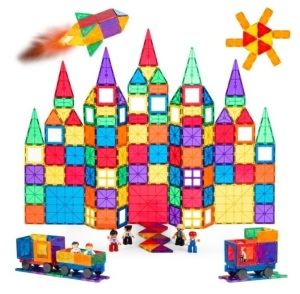 265-Piece Kids Magnetic Tiles STEM Construction Toy Building Block Set