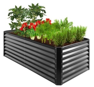 Outdoor Metal Raised Garden Bed for Vegetables, Flowers, Herbs - 6x3x2ft