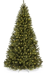 Pre-Lit Artificial Spruce Christmas Tree w/ Incandescent Lights, 4.5ft