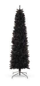 Black Artificial Pencil Holiday Christmas Tree, 6ft