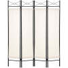 4-Panel Folding Privacy Screen Room Divider Decoration Accent, 6ft