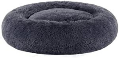 FEANDREA Dog Bed, Cat Bed, Soft Plush Surface, Donut-Shaped Dog Sofa with Removable Inner Cushion, Washable - Appears New 