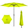 Outdoor Steel Market Patio Umbrella Decoration w/ Tilt, Crank Lift - 10ft