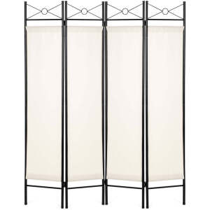 4-Panel Folding Privacy Screen Room Divider Decoration Accent, 6ft