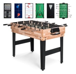 10-in-1 Combo Game Table Set w/ Pool, Foosball, Ping Pong, Chess - 2x4ft, Appears New