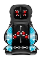 Air Compression Shiatsu Neck & Back Massager Seat w/ Heat, Rolling Massage