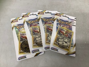 Lot of (4) Pokemon Trading Card Packs, New