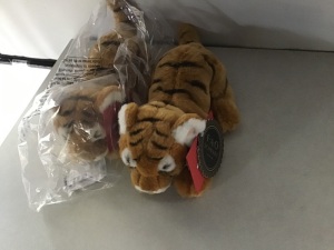 F.A.O Schwarz, Plush Tiger Doll, LOT of 2, New, Retail - $32