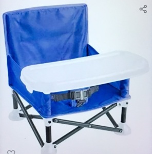 Summer Pop 'n Sit Portable Booster Chair, Dusty Blue -Booster Seat for Indoor/Outdoor Use - Fast, Easy andCompact Fold, Like New, Retail - $27.65