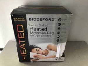 Biddeford, Deluxe Quilted Heated Mattress Pad, Dual Digital Controllers, Like New, $134.67
