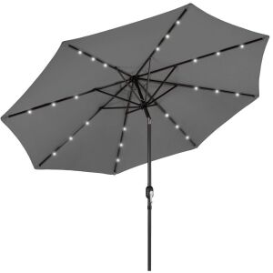 Solar LED Lighted Patio Umbrella w/ Tilt Adjustment, UV-Resistance - 10ft