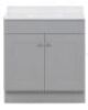 Project Source&nbsp;&nbsp;30-in Gray Single Sink Bathroom Vanity with White Cultured Marble Top