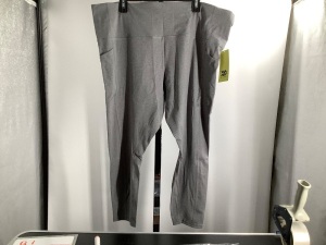 Lot of (2) Charcoal Gray Women's Leggings with Pocket, 2X, Appears New