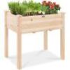 Raised Garden Bed, Elevated Wood Garden Planter Stand - 34x18x30in