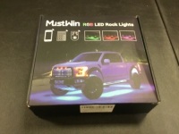 MustWin RGB LED Rock Lights Multicolor Neon Underglow, 8 Pods - Appears New
