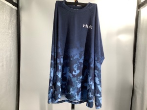 HUK Refraction Fish Fade Shirt, Large, Appears New