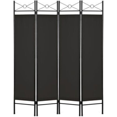 4-Panel Folding Privacy Screen Room Divider Decoration Accent, 6ft