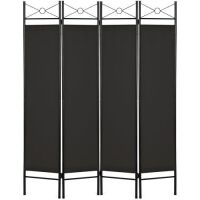 4-Panel Folding Privacy Screen Room Divider Decoration Accent, 6ft