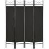 4-Panel Folding Privacy Screen Room Divider Decoration Accent, 6ft