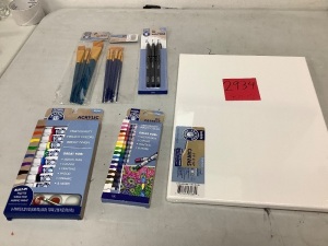 Art Bundle, Convas, Paint, Oil Pastels, Artist Pens, Brushes 