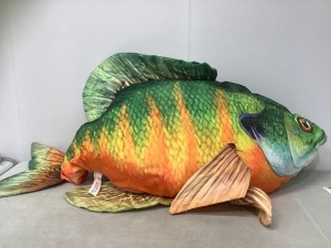 Large Fish Pillow, Loose Seam, E-Comm Return