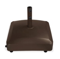 Fillable Mobile Umbrella Base Stand w/ 4 Wheels, 2 Locks, 137lb Capacity, Bronze