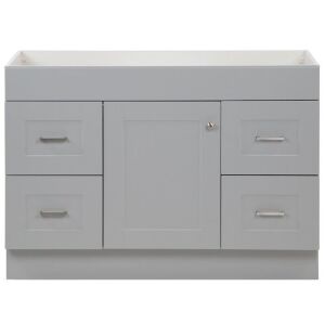 Project Source  48-in Gray Bathroom Vanity Cabinet - Broken Kick Plate