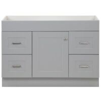 Project Source&nbsp;&nbsp;48-in Gray Bathroom Vanity Cabinet - Broken Kick Plate