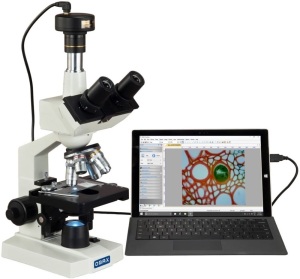 OMAX 40X-2000X Digital Lab Trinocular Compound LED Microscope with 5MP Digital Camera. Appears New