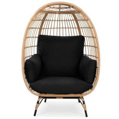 Wicker Egg Chair Oversized Indoor Outdoor Patio Lounger