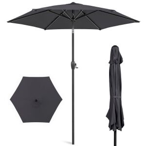 Outdoor Market Patio Umbrella w/ Push Button Tilt, Crank Lift - 7.5ft