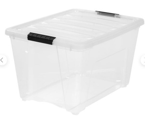 IRIS 53 Qt. Clear Storage Boxes, 6/Carton, Appears New