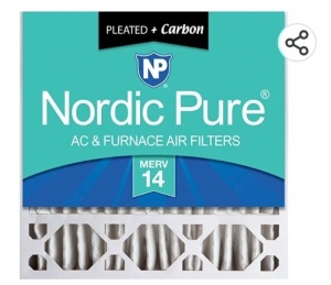 Nordic Pure, 20x20x5, Plus Carbon, Replacement AC Furnance Filter 1 Pack, Like New, Retail - $71.09