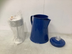 Enamelware Percolator, Damaged, E-Comm Return