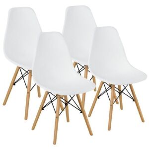 Set of 4 Modern DSW Dining Side Chair Wood Legs 