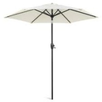 Outdoor Market Patio Umbrella w/ Push Button Tilt, Crank Lift - 7.5ft