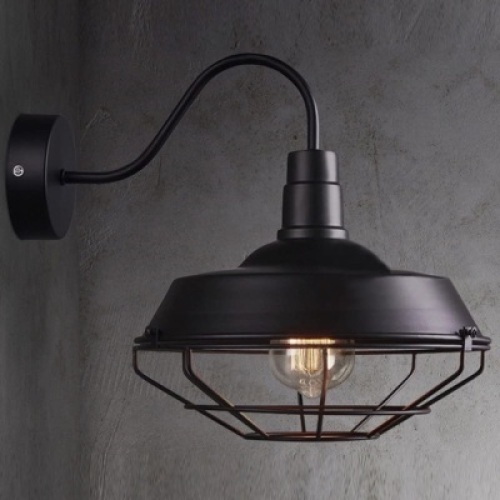 BAYCHEER Industrial Retro Style Cage Large Wall Sconce. Appears New