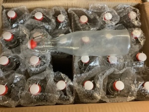 Box of Swing Top Glass Bottles, Qty 30 Appears New